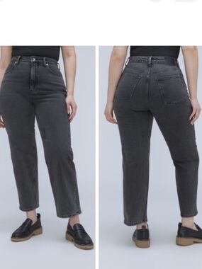 EVERLANE The Way-High Slim Jean Organic Cotton Black 33 Short